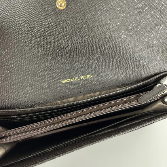 New Michael Kors Coated Canvas Logo Billfold Wallet - Picture 5 of 6